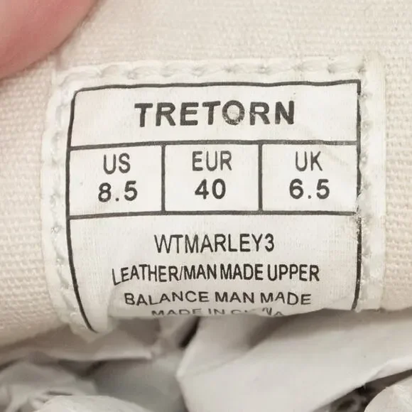 Tretorn White Perforated Marley 3 Sneakers Size 8.5 - Picture 8 of 10